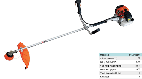 BHD 00380 BENZİNLİ YANDAN TIRPAN 